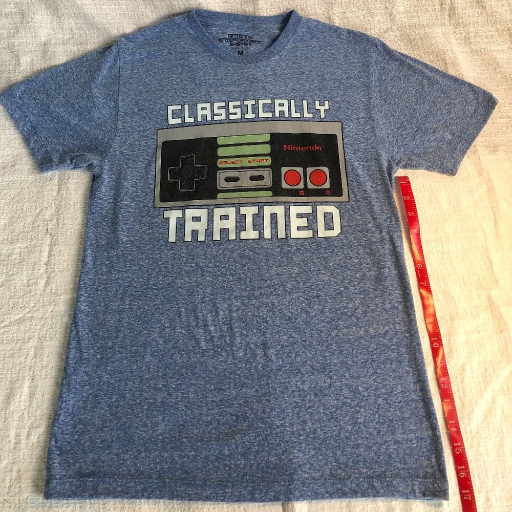 Nintendo gamer Tee Shirt blue Med. retro
